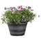 Gardenised Rustic Wood- Look Plastic Half Barrel Flower Pot Bucket Planter, PK 4 QI003696 - alternate 6